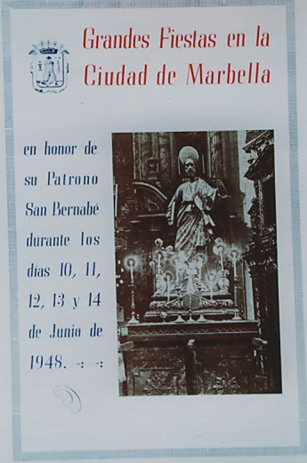 Feria y Fiestas de San Bernabé 1948 Marbella